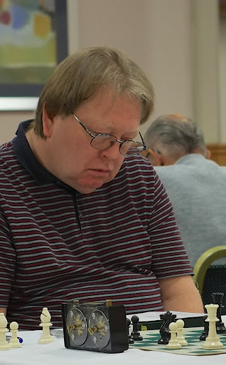 David Gilbert enjoying a win on board 5.